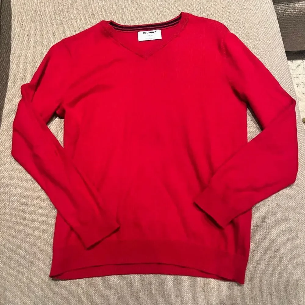 Boys Red Old Navy 100% Cotton Sweater